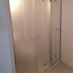vetrata divisoria in cristallo per bagno minimal chiuse VetroeXpert - Vetreria Roma