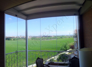 Pergotenda vista da interno Roma VetroeXpert Vetrate Pieghevoli e vetrate a scomparsa Glassroom