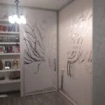 Parete Divisoria Scorrevole Cristallo Satinato Extrachiaro Con Deocoro Ad Albero Vetroexpert La Tua Vetreria A Roma