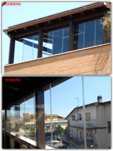 Collage Prima e Dopo Vetrate a scomparsa Glassroom Roma VetroeXpert Vetrate Pieghevoli e vetrate a scomparsa Glassroom scaled