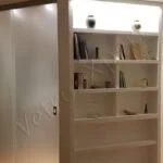 Parete divisoria apribile tra soggiorno e cucina in piazza Re di Roma Roma VetroeXpert Pareti divisorie in cristallo