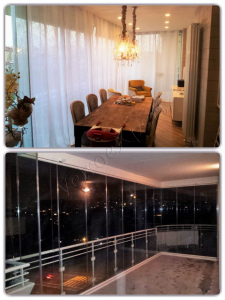Vetrata pieghevole salone Roma VetroeXpert Vetrate Pieghevoli e vetrate a scomparsa Glassroom 1