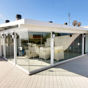 Vetrate Glassroom pieghevoli Roma VetroeXpert Vetrate Pieghevoli e vetrate a scomparsa Glassroom 1
