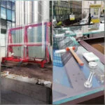 cantiere installazione vetrate
