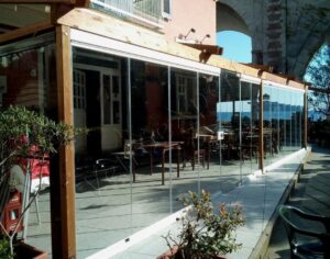 vetrate panoramiche fronte mare installate a Portofino