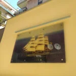 decorazione quadro barca in vetro