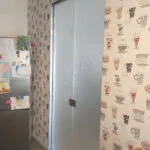 porta a due ante vetro opaco