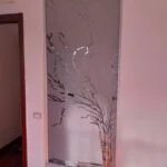 specchio con serigrafia albero