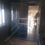 box doccia in cristallo a parete a tutta altezza