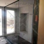 box doccia a parete fissa bagno in marmo