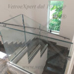 balaustra in vetro per interno