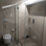 doccia battente con fisso linea con barra + fisso laterale